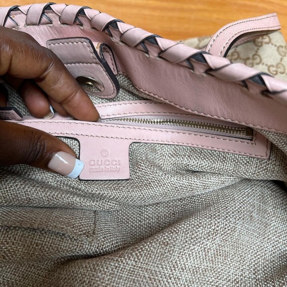 Gucci canvas bamboo tassel tote - Picture 2 of 4